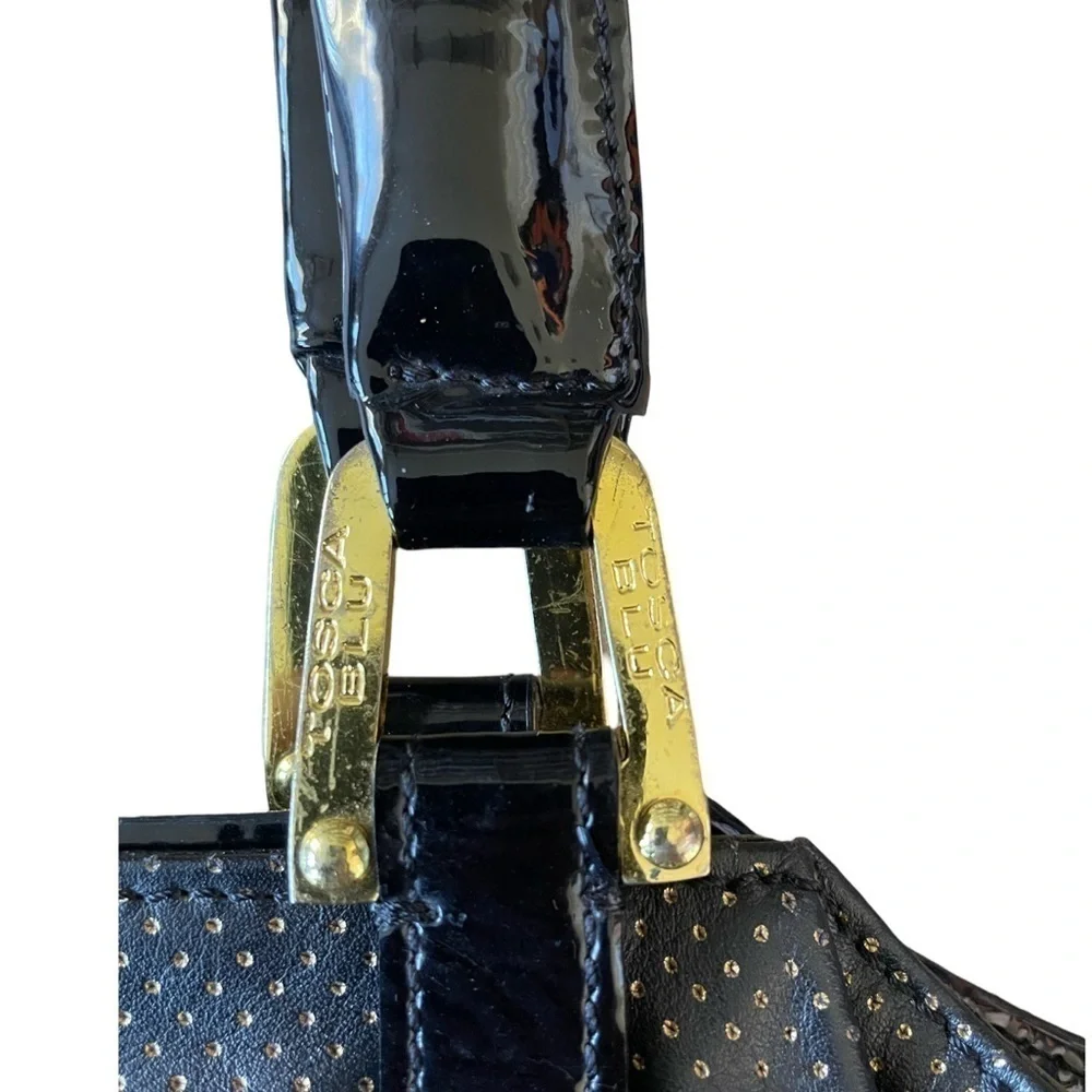 TOSCA BLU Italian Leather Black Shoulder Bag Purse